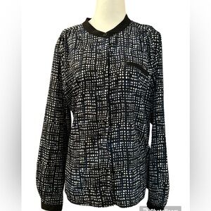 Northern reflection Tradition, S 18P, navy blue and white hidden button up